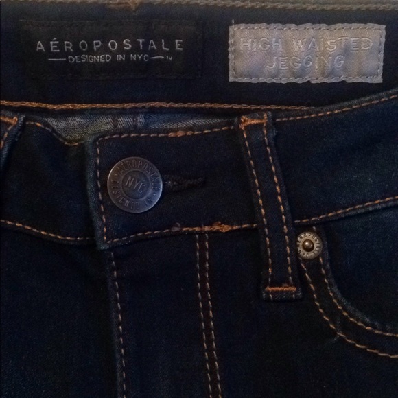 Dark blue high waisted jeggings - Picture 3 of 4